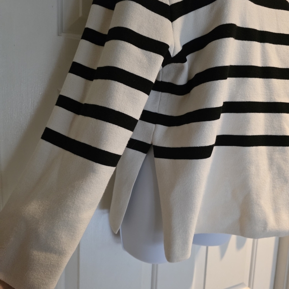 Black and White Striped Turtleneck - Picture 2 of 5